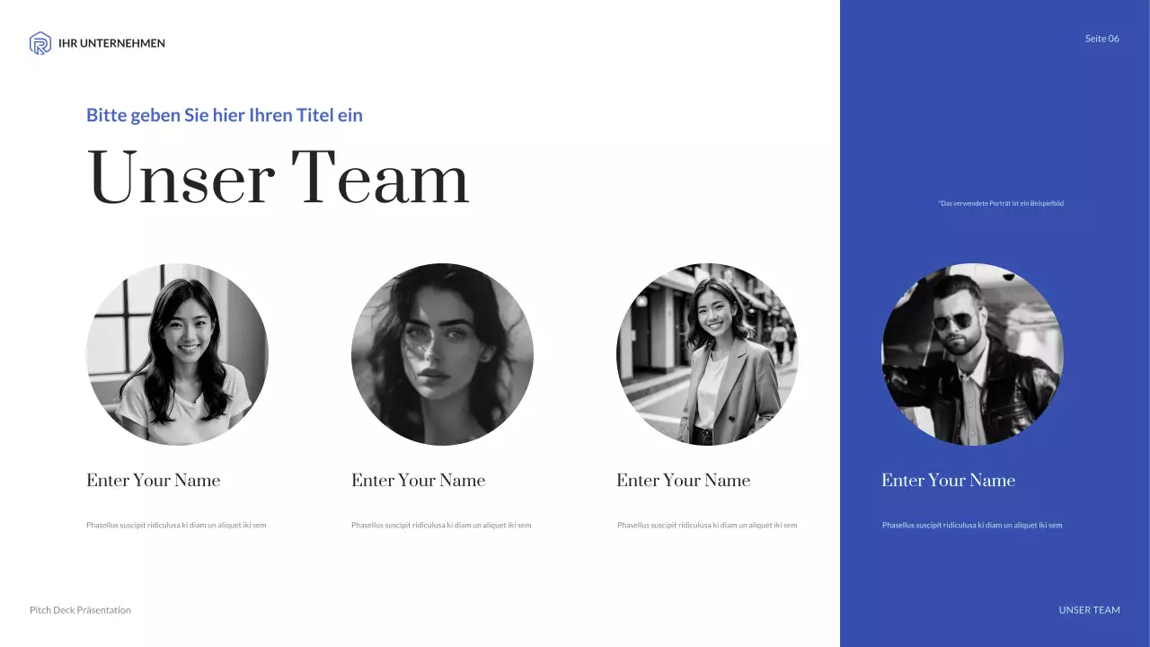 blaue moderne agenturpräsentation