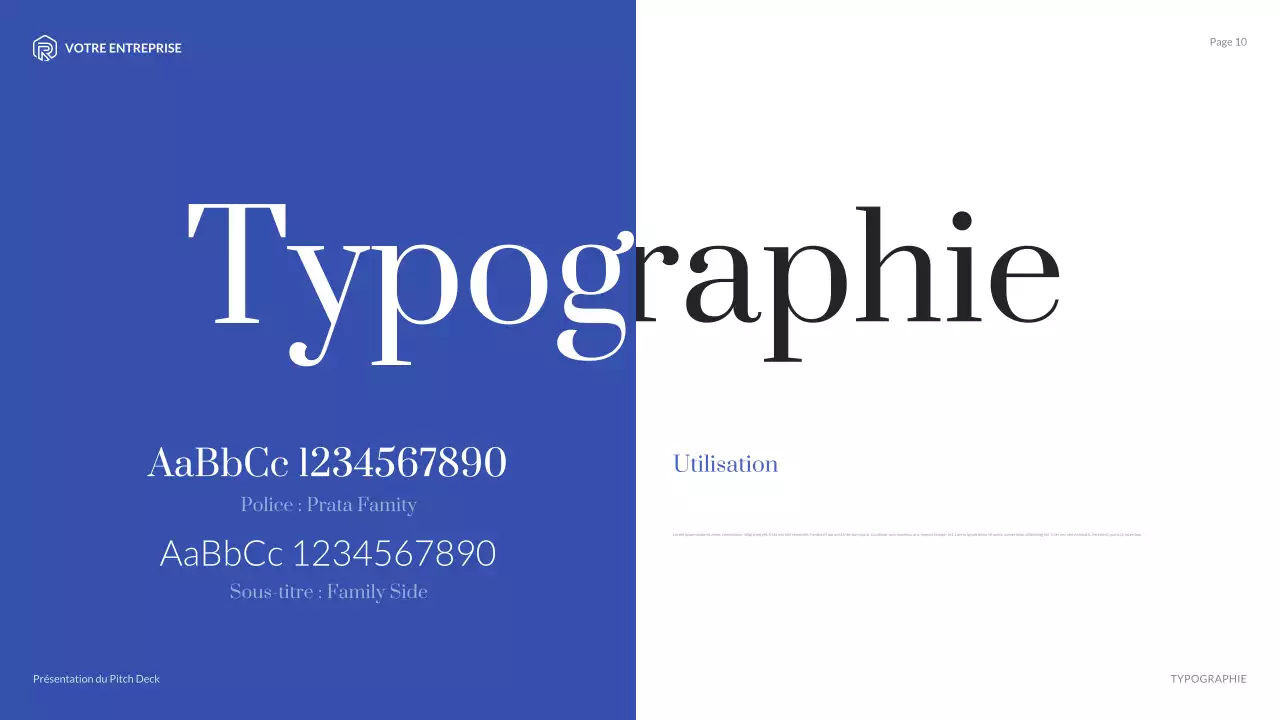 présentation de l'agence moderne bleue