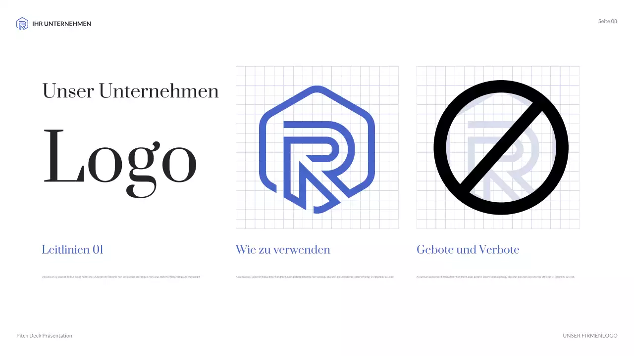 blaue moderne agenturpräsentation