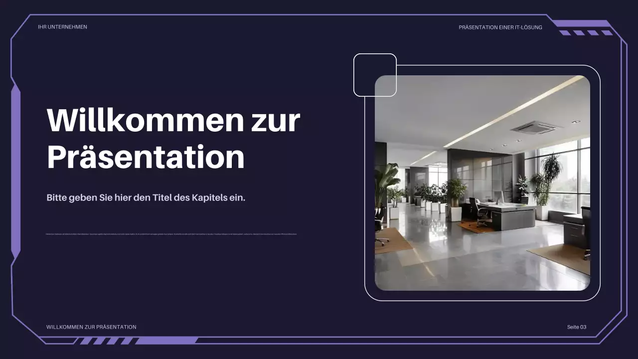 lila futuristische IT-Präsentation