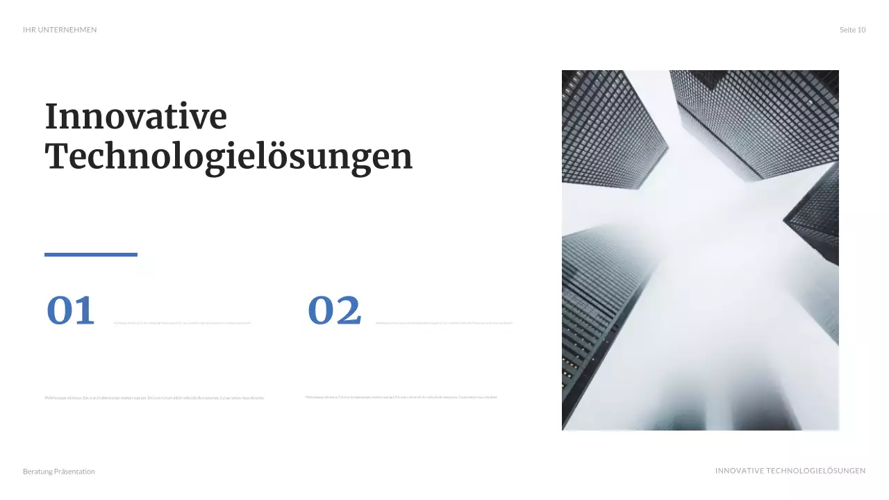 blaue moderne geschäftspräsentation