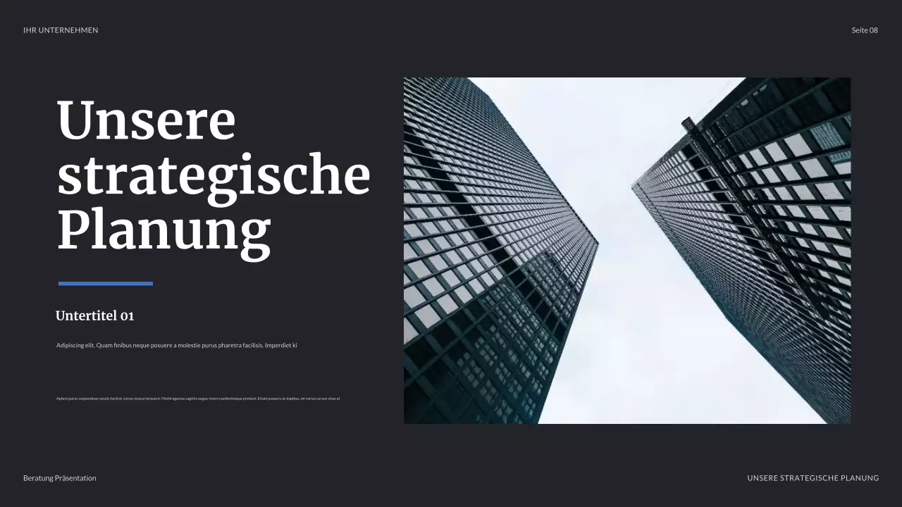 blaue moderne geschäftspräsentation