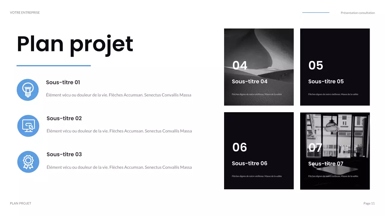 présentation informatique moderne noire