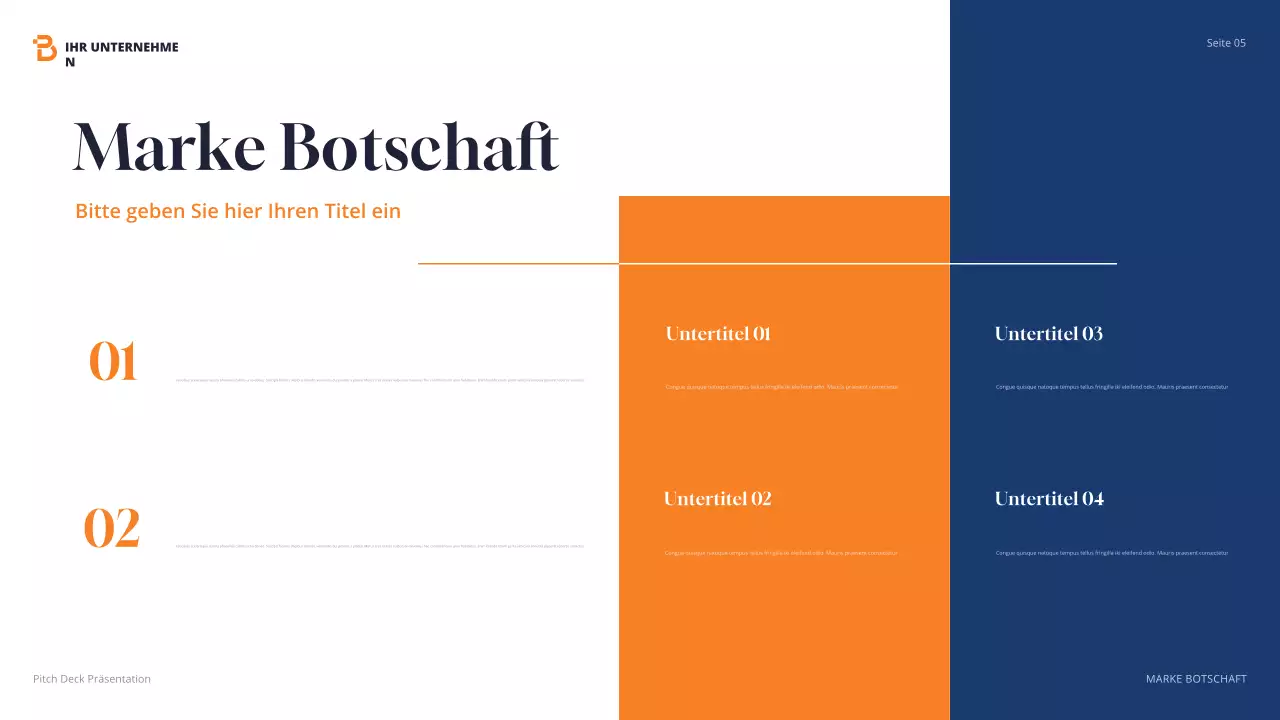 orange moderne Agenturpräsentation