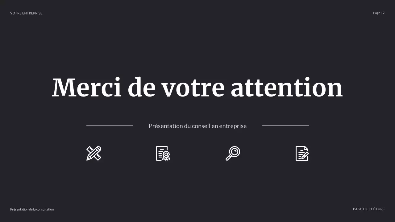 présentation commerciale moderne bleue