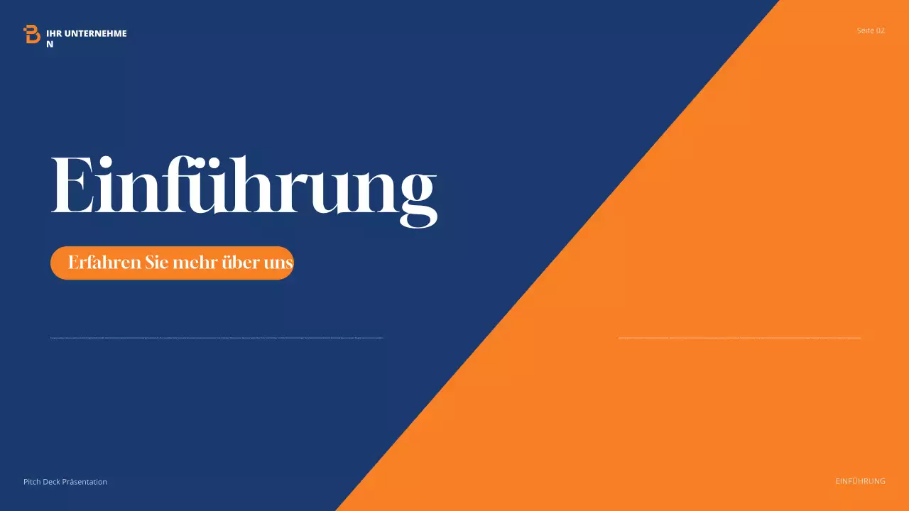 orange moderne Agenturpräsentation