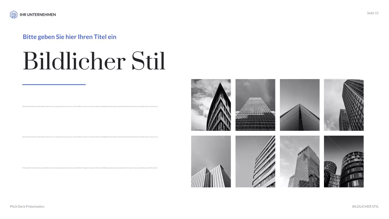 blaue moderne agenturpräsentation