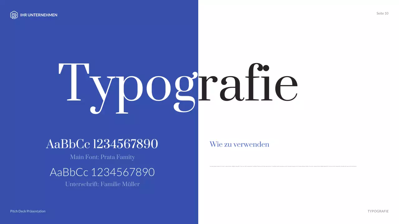 blaue moderne agenturpräsentation