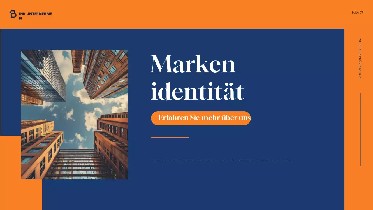 orange moderne Agenturpräsentation