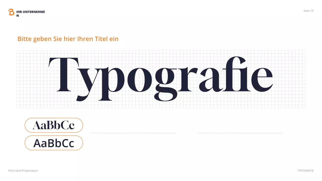 orange moderne Agenturpräsentation