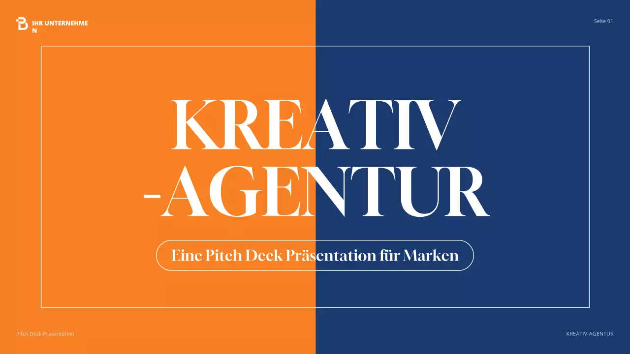orange moderne Agenturpräsentation