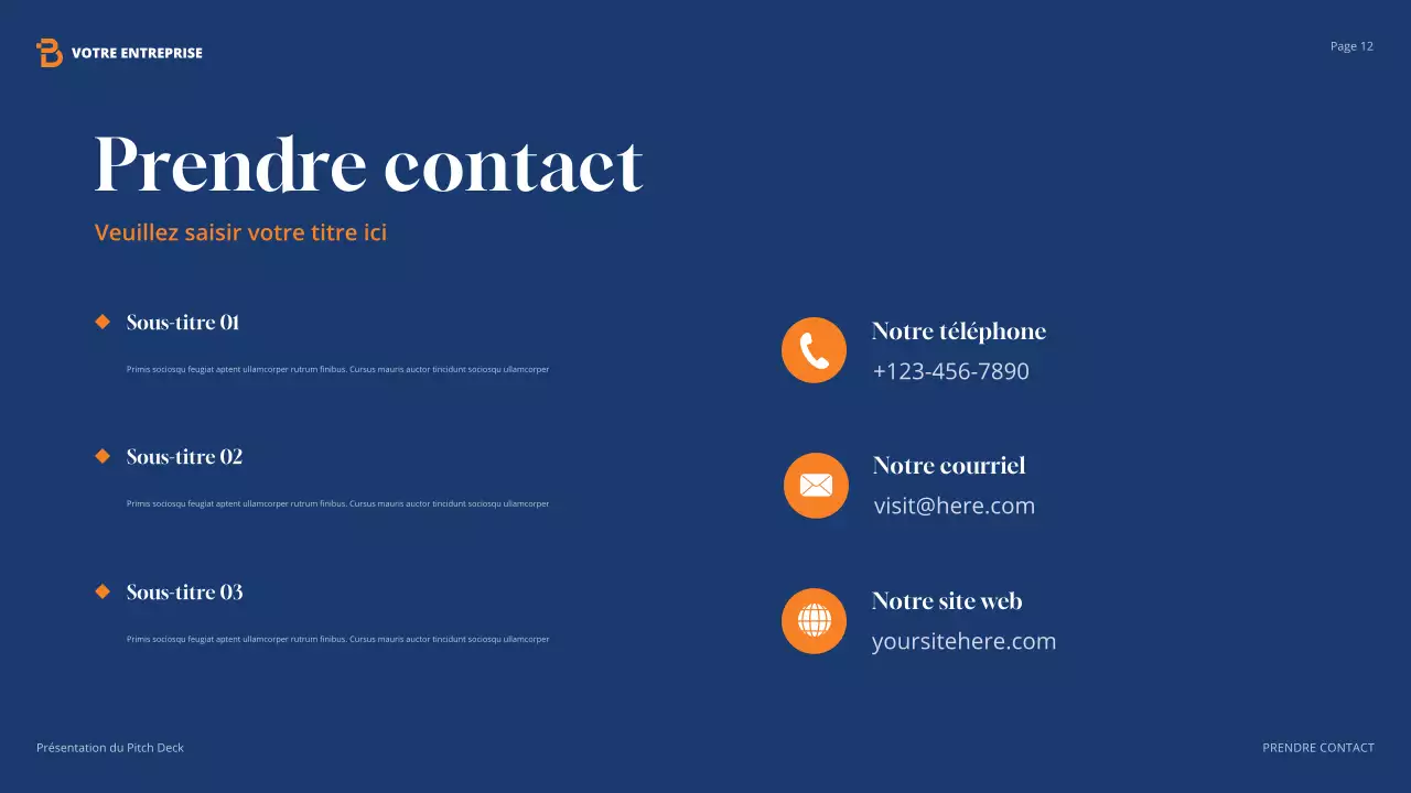 présentation de l'agence orange moderne