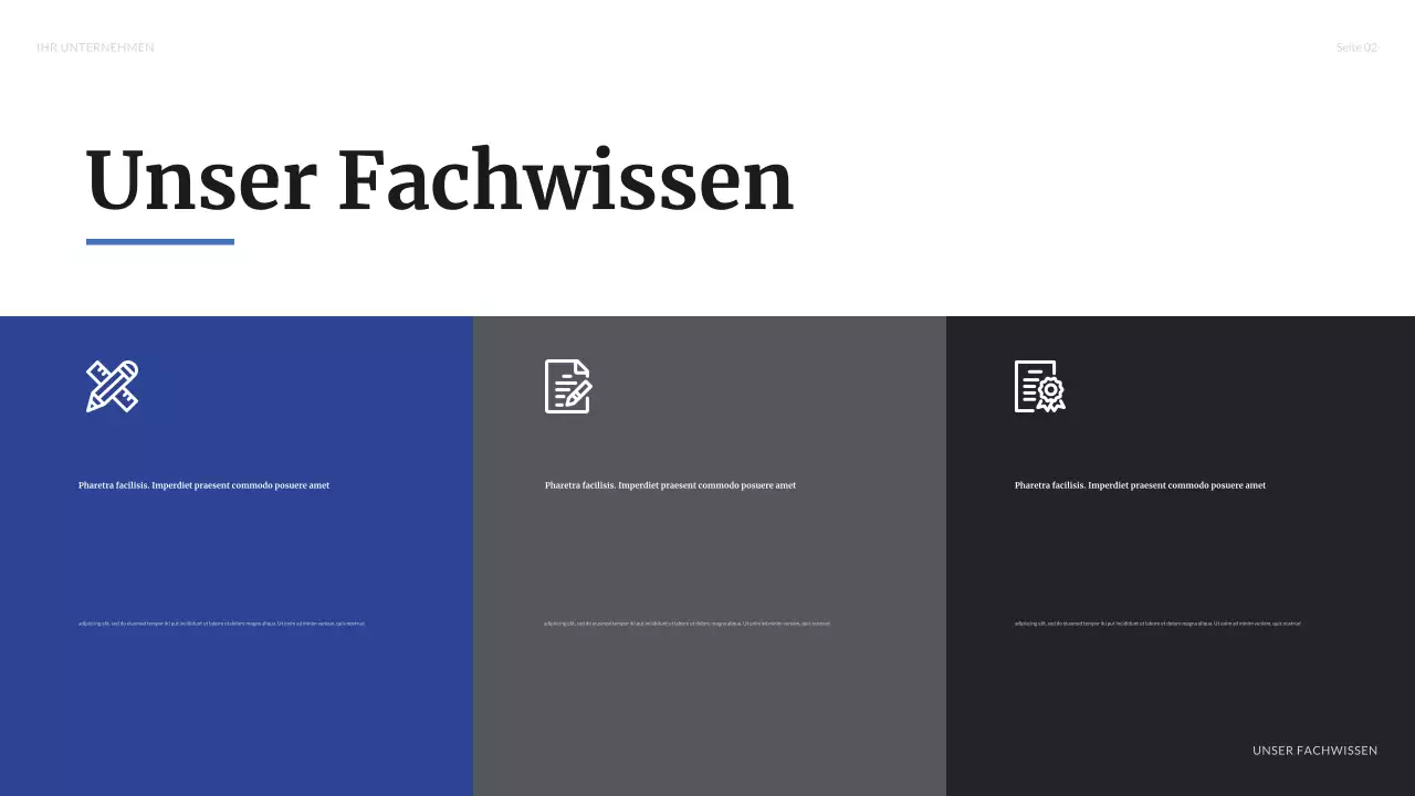 blaue moderne geschäftspräsentation