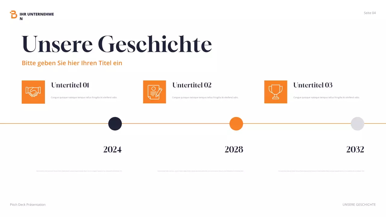 orange moderne Agenturpräsentation