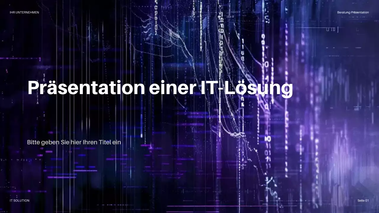 lila futuristische IT-Präsentation