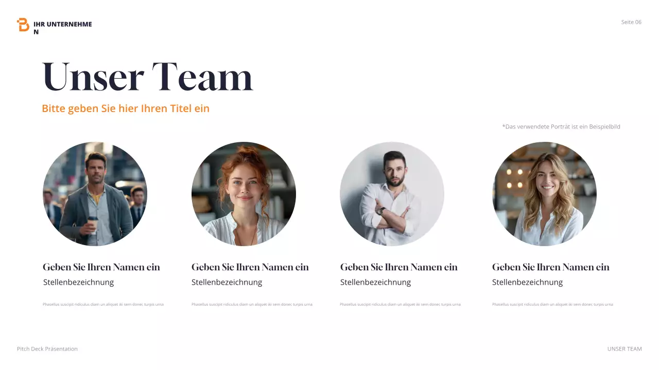 orange moderne Agenturpräsentation