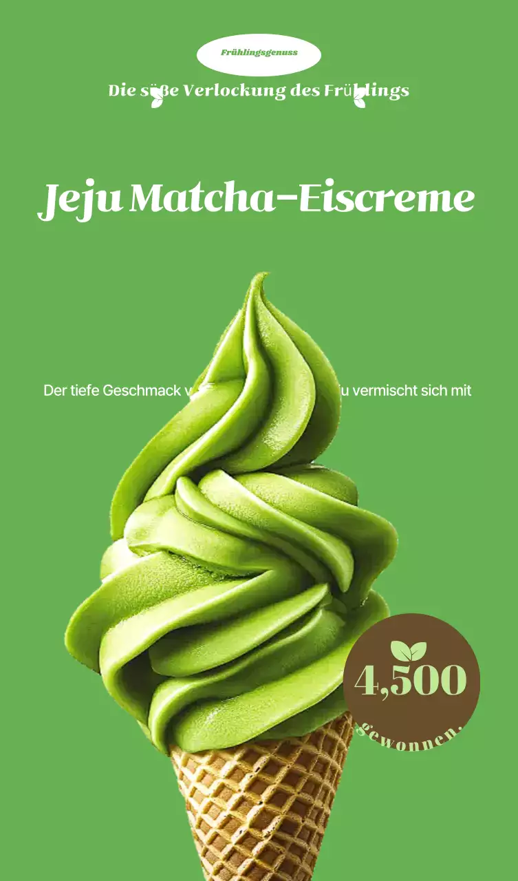 Werbung für umweltfreundliches Dessert