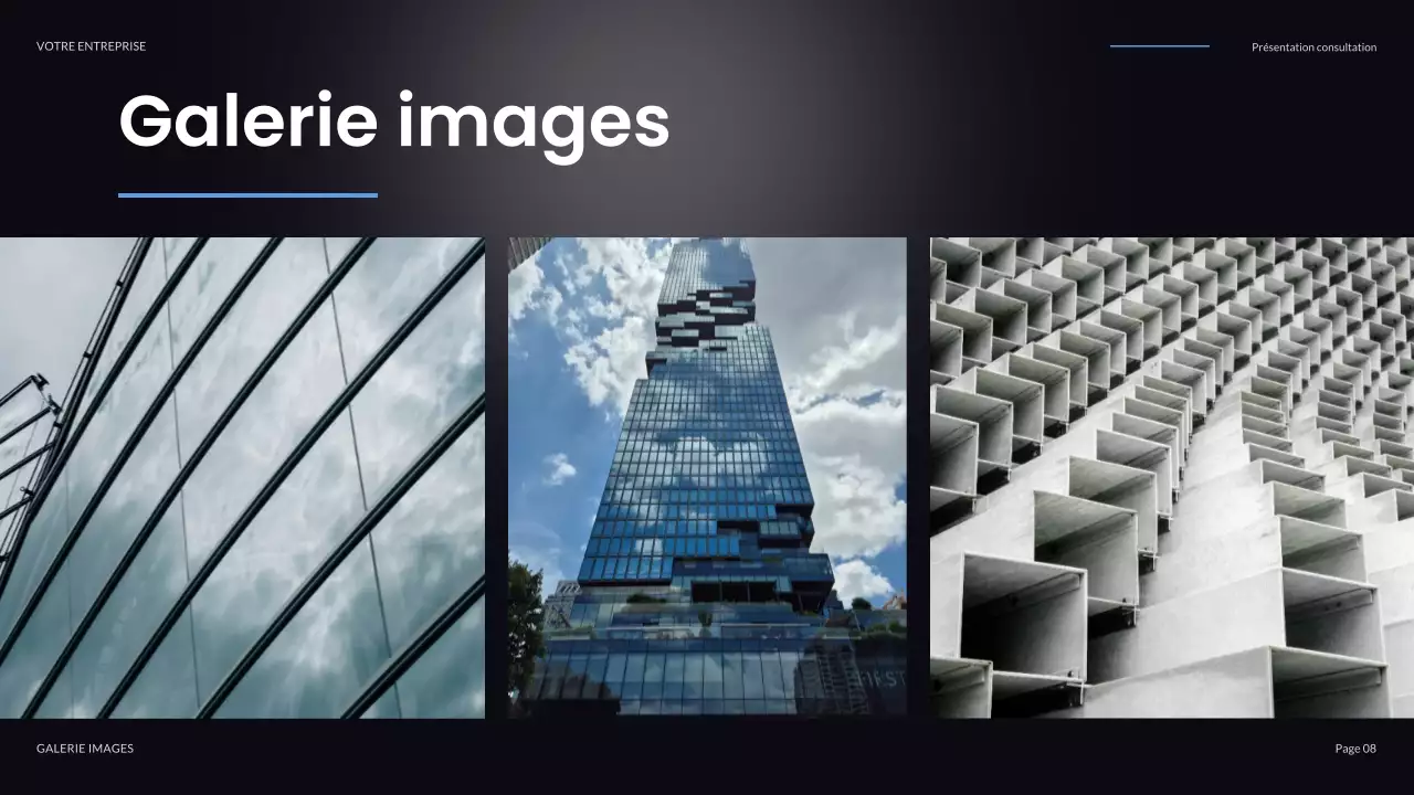 présentation informatique moderne noire