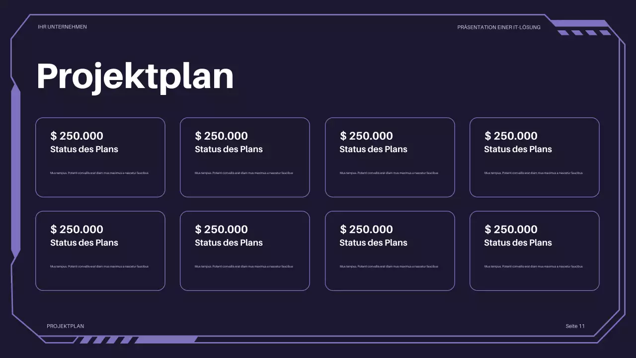 lila futuristische IT-Präsentation