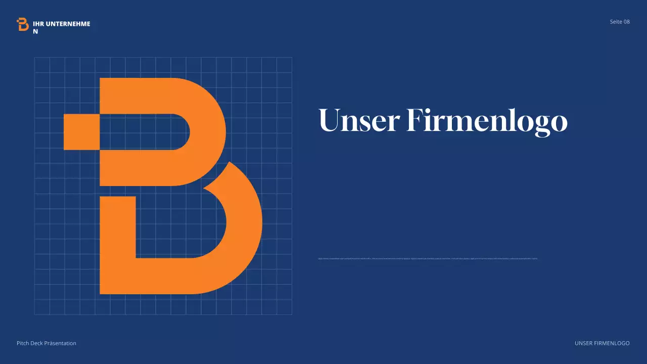 orange moderne Agenturpräsentation