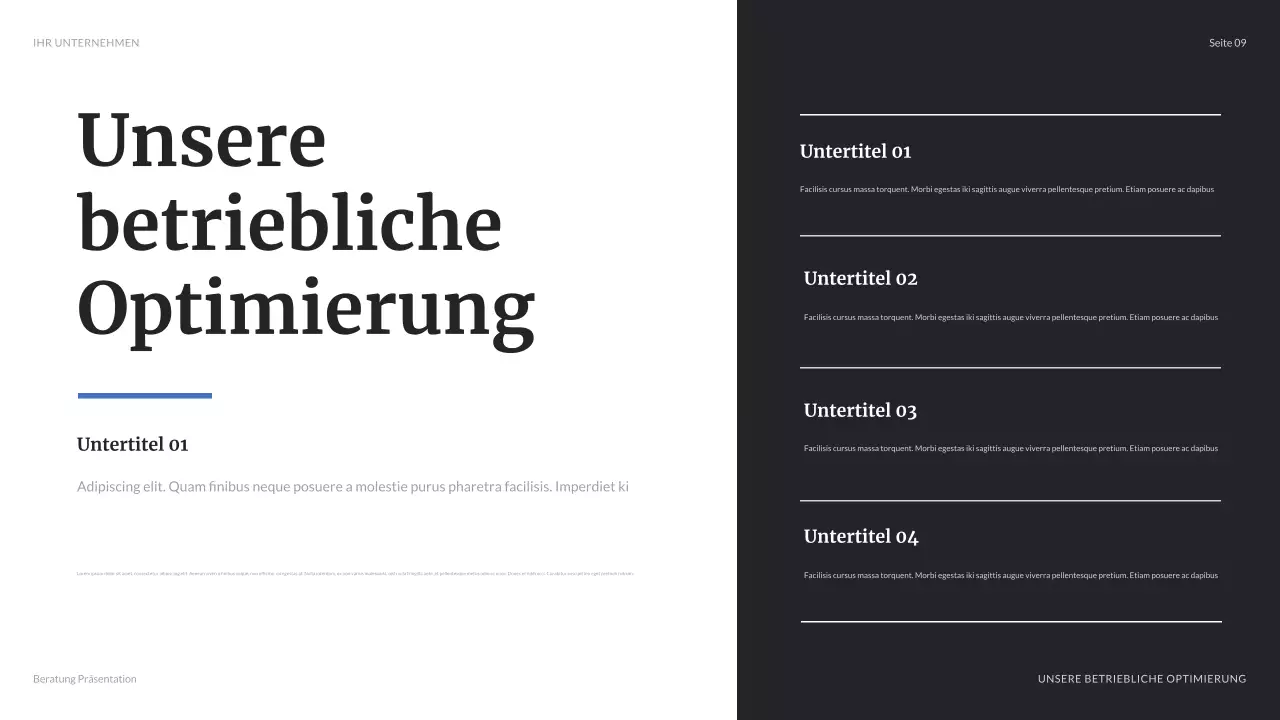 blaue moderne geschäftspräsentation