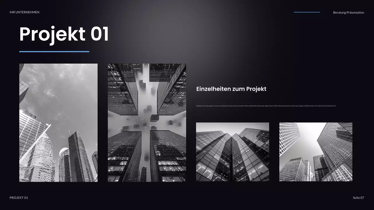 schwarze moderne IT-Präsentation