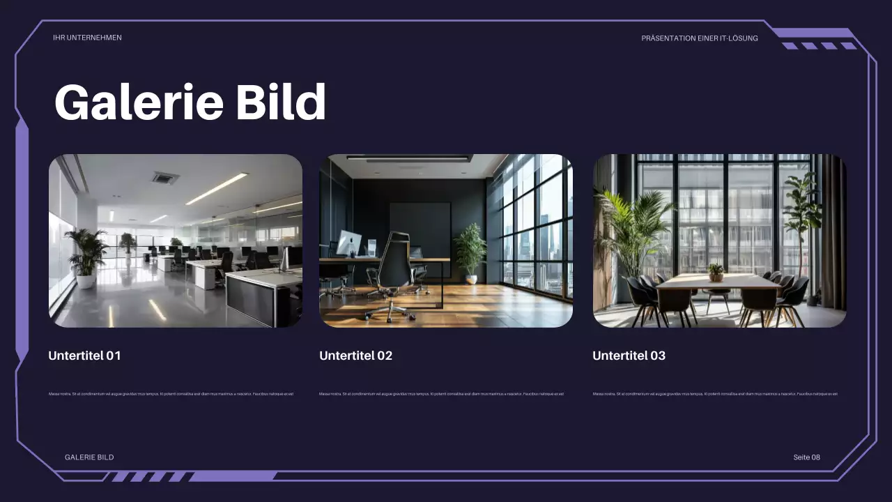 lila futuristische IT-Präsentation