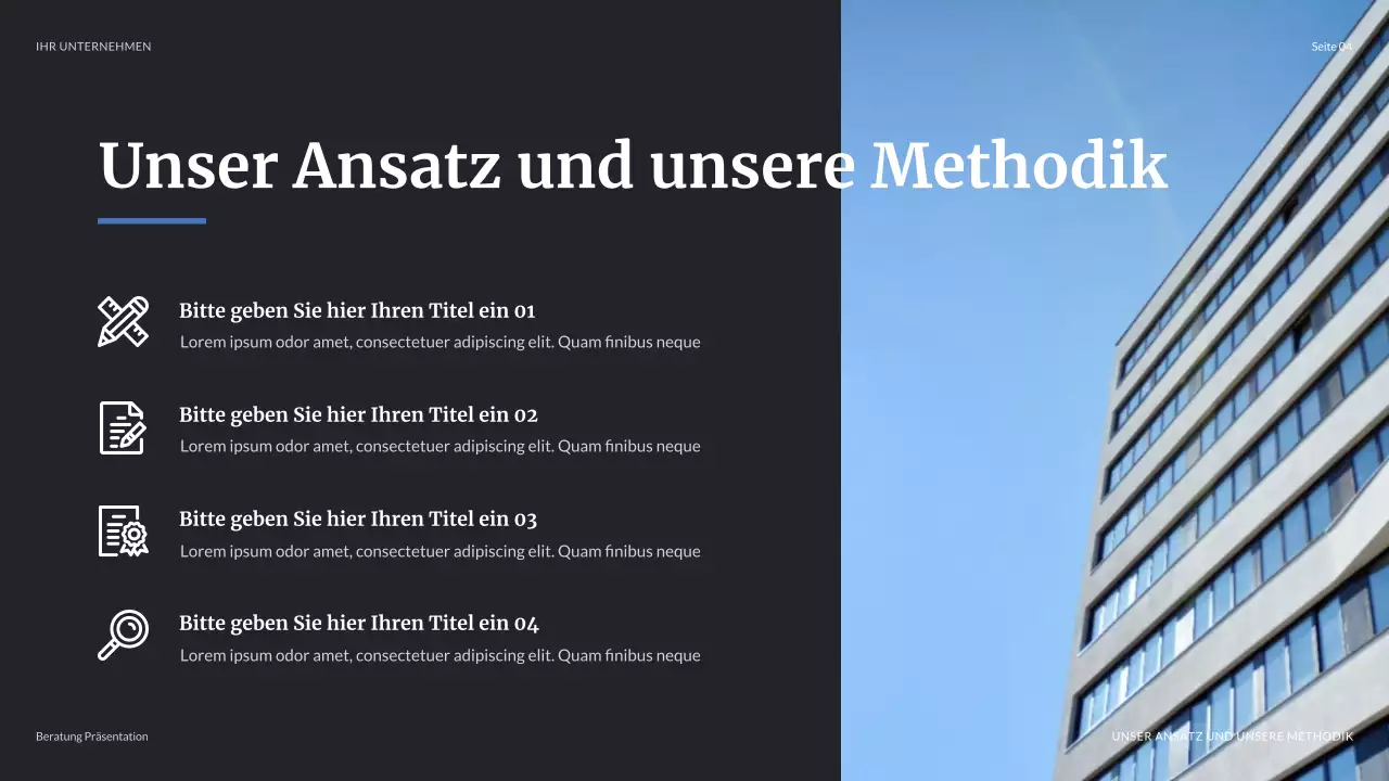 blaue moderne geschäftspräsentation