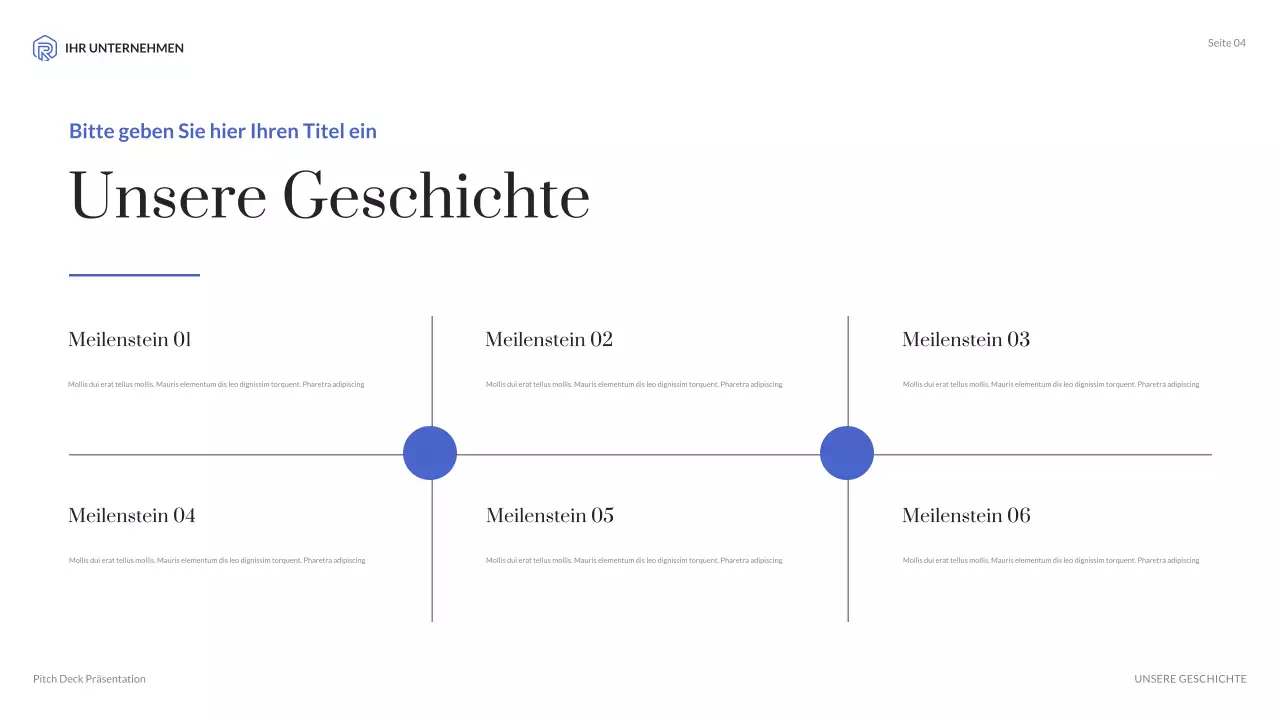 blaue moderne agenturpräsentation