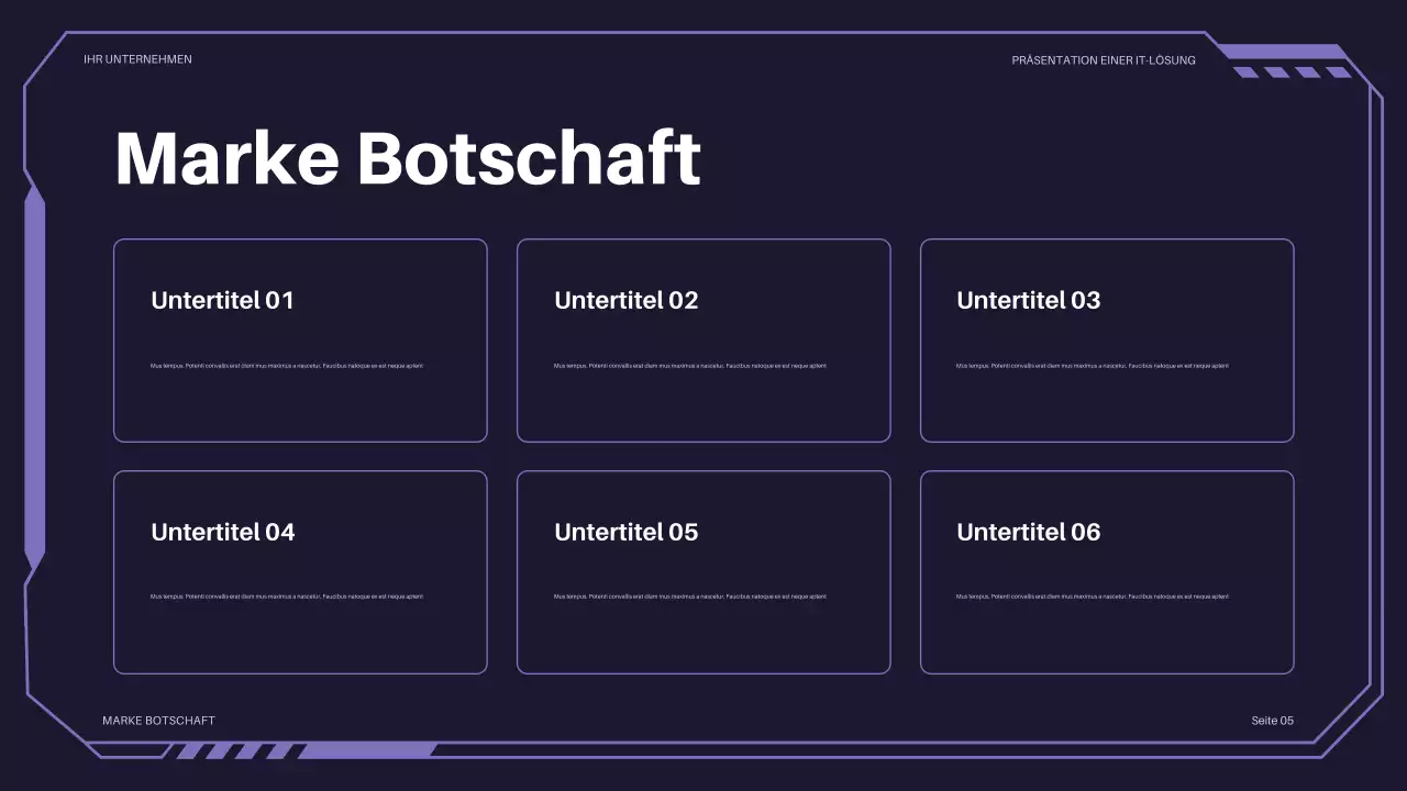 lila futuristische IT-Präsentation