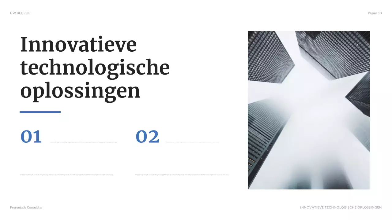 blauwe moderne zakelijke presentatie