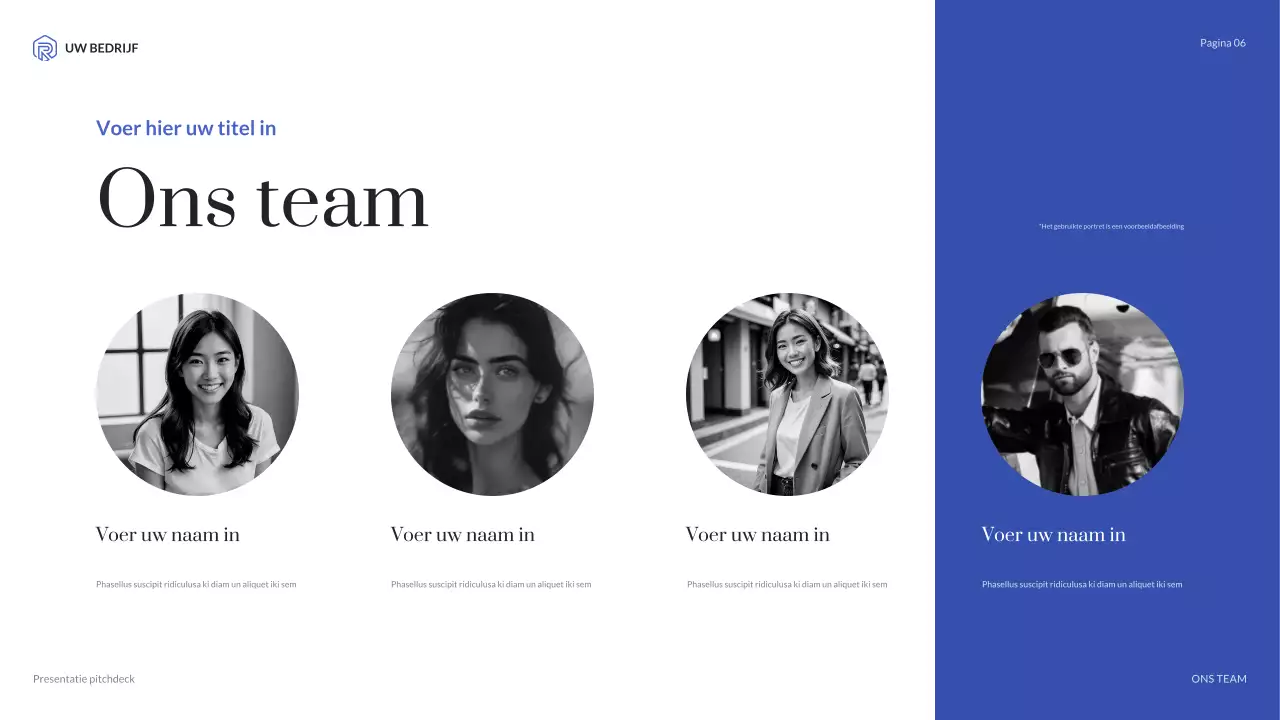 blauwe moderne agentschapspresentatie