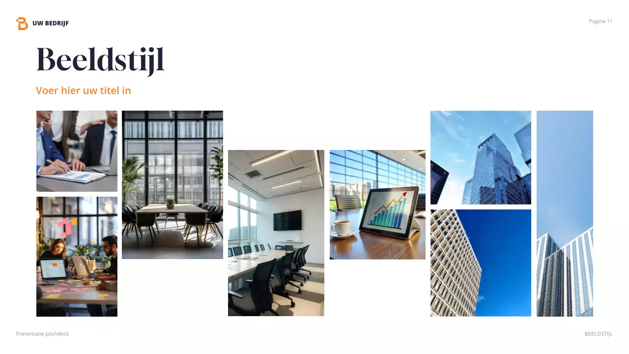 oranje moderne agentschap presentatie