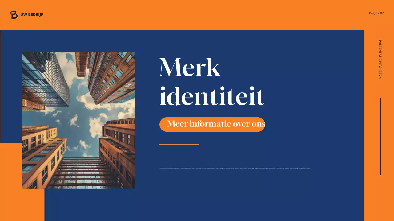 oranje moderne agentschap presentatie