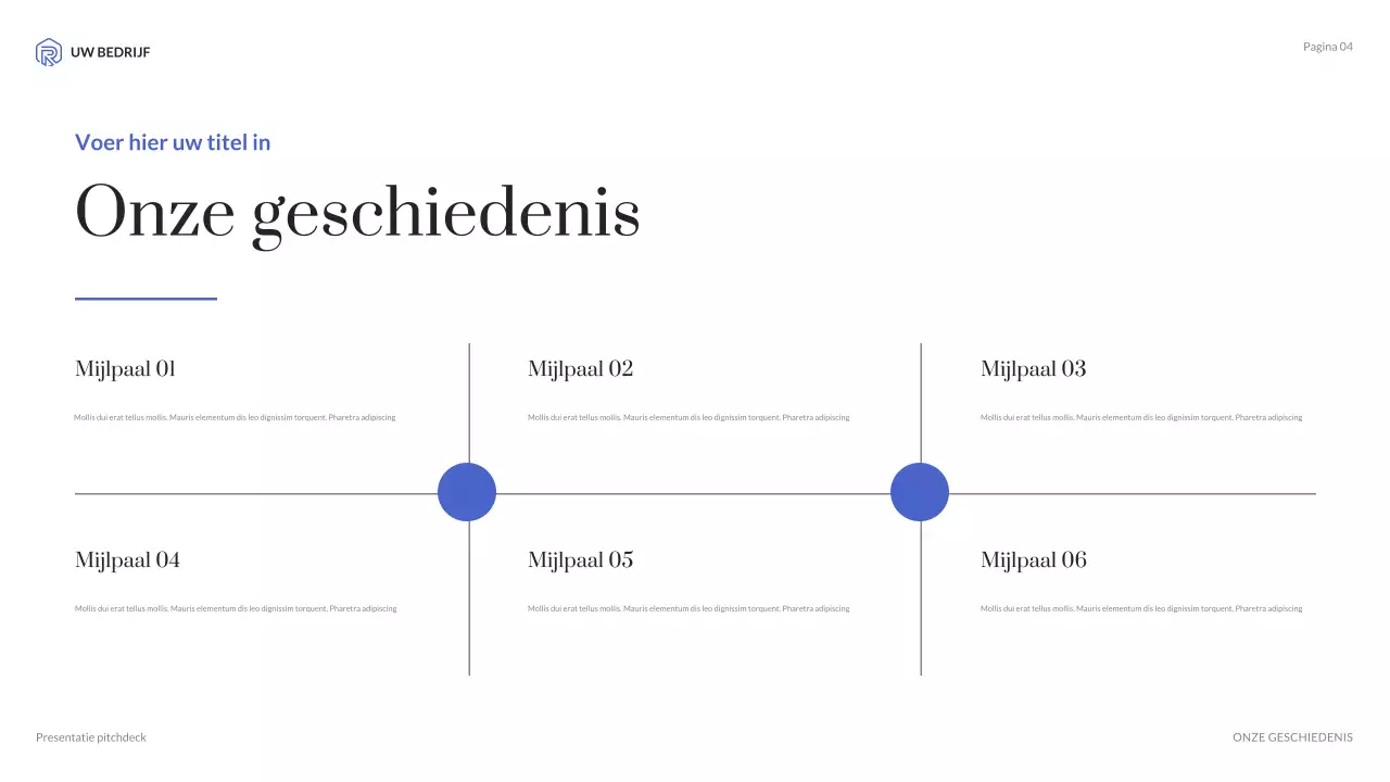 blauwe moderne agentschapspresentatie