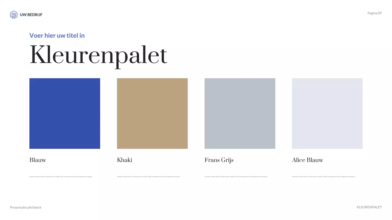 blauwe moderne agentschapspresentatie