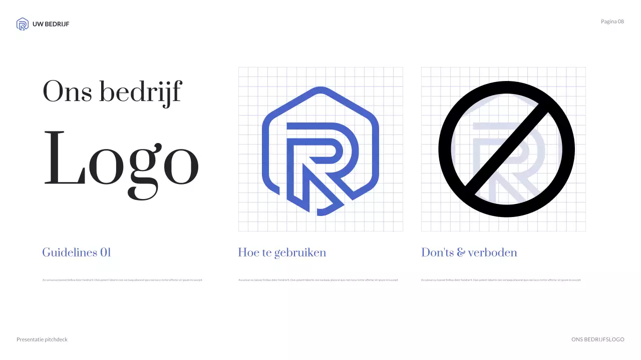 blauwe moderne agentschapspresentatie