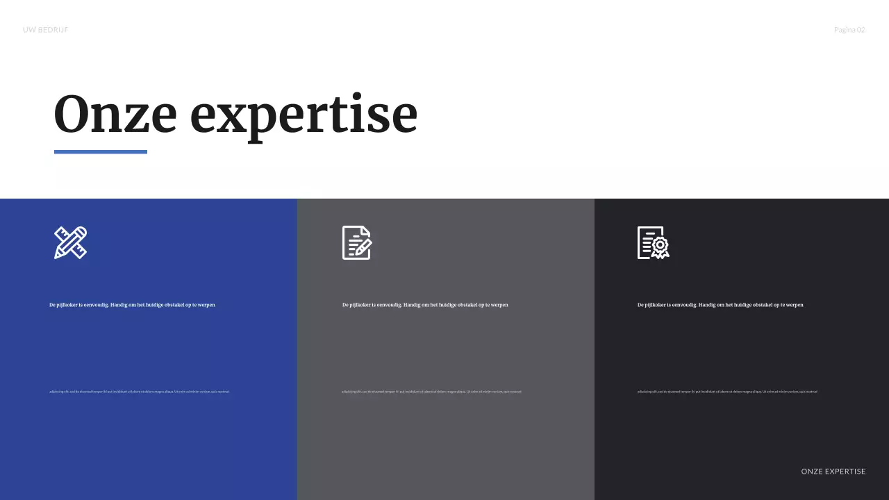 blauwe moderne zakelijke presentatie