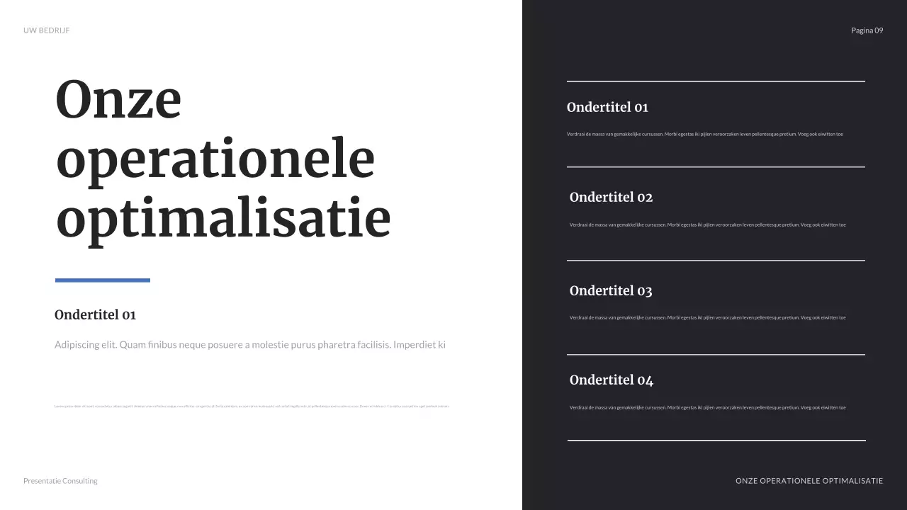 blauwe moderne zakelijke presentatie