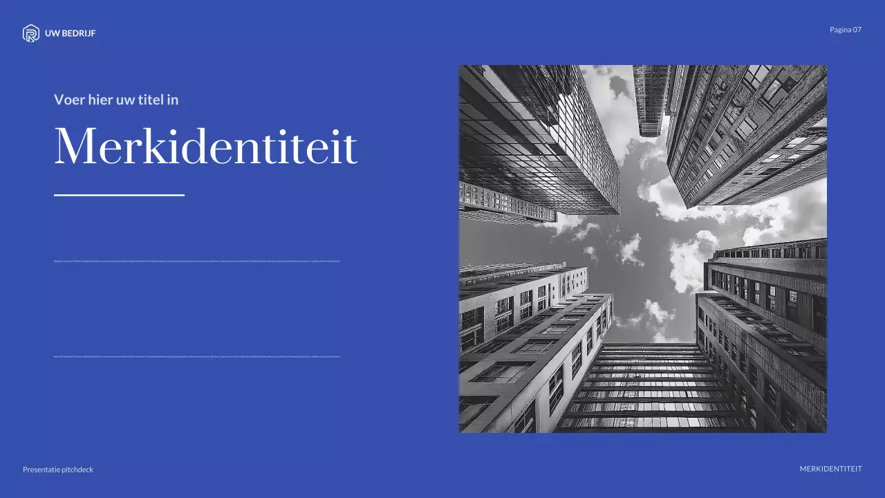 blauwe moderne agentschapspresentatie