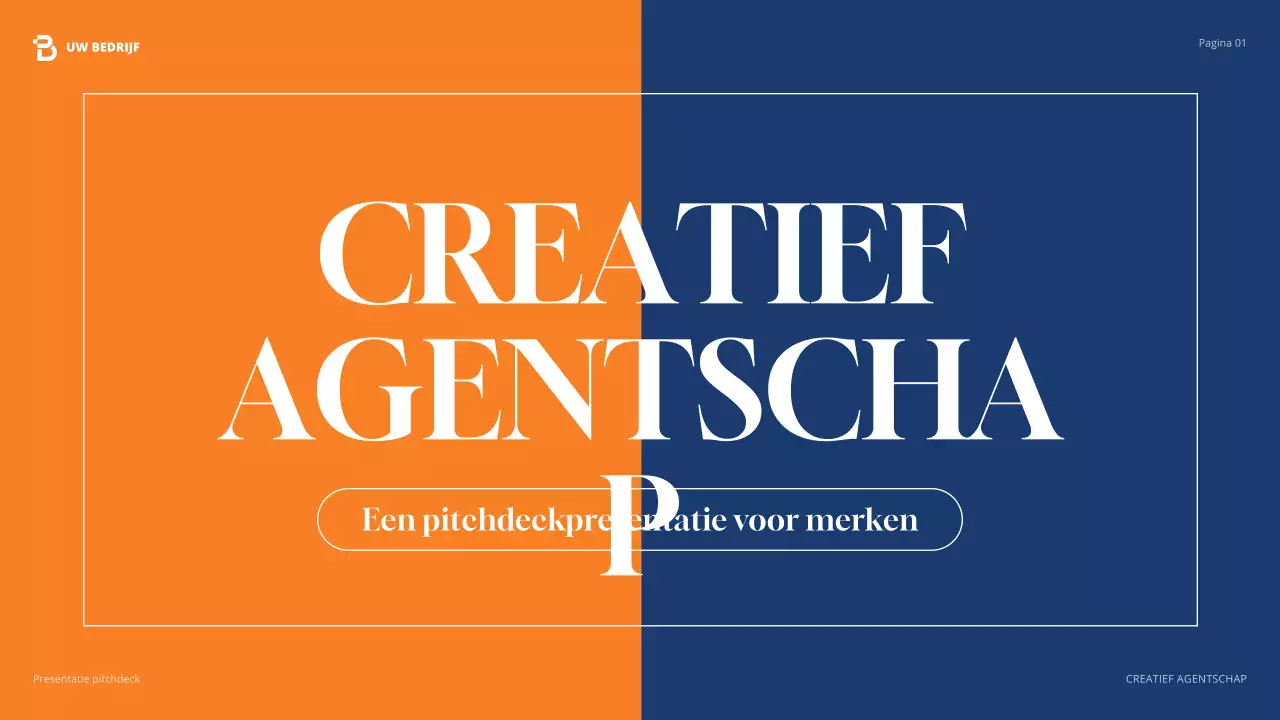 oranje moderne agentschap presentatie