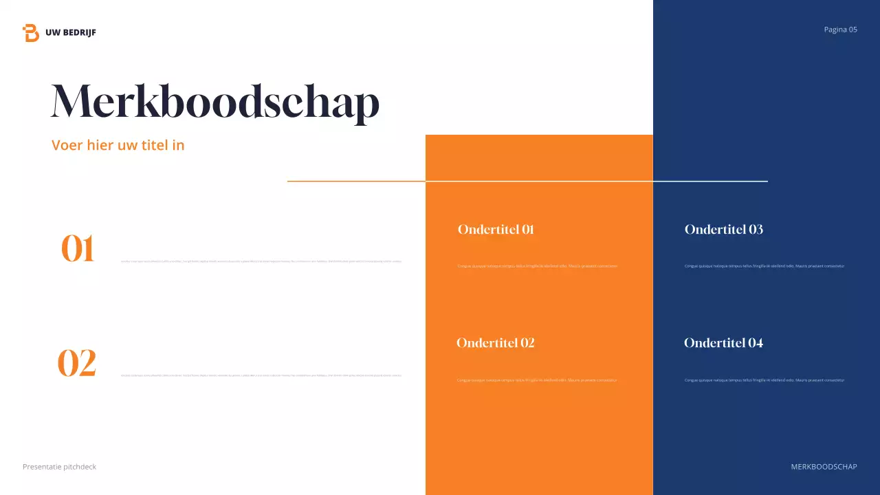oranje moderne agentschap presentatie
