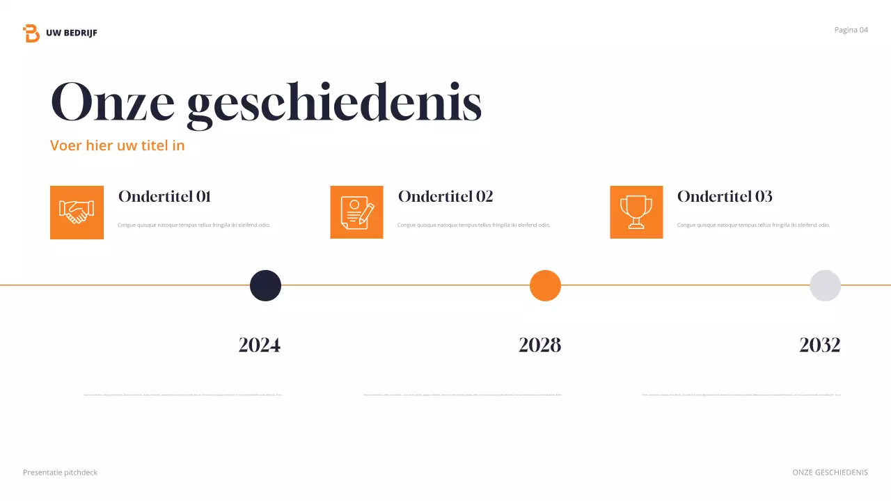 oranje moderne agentschap presentatie