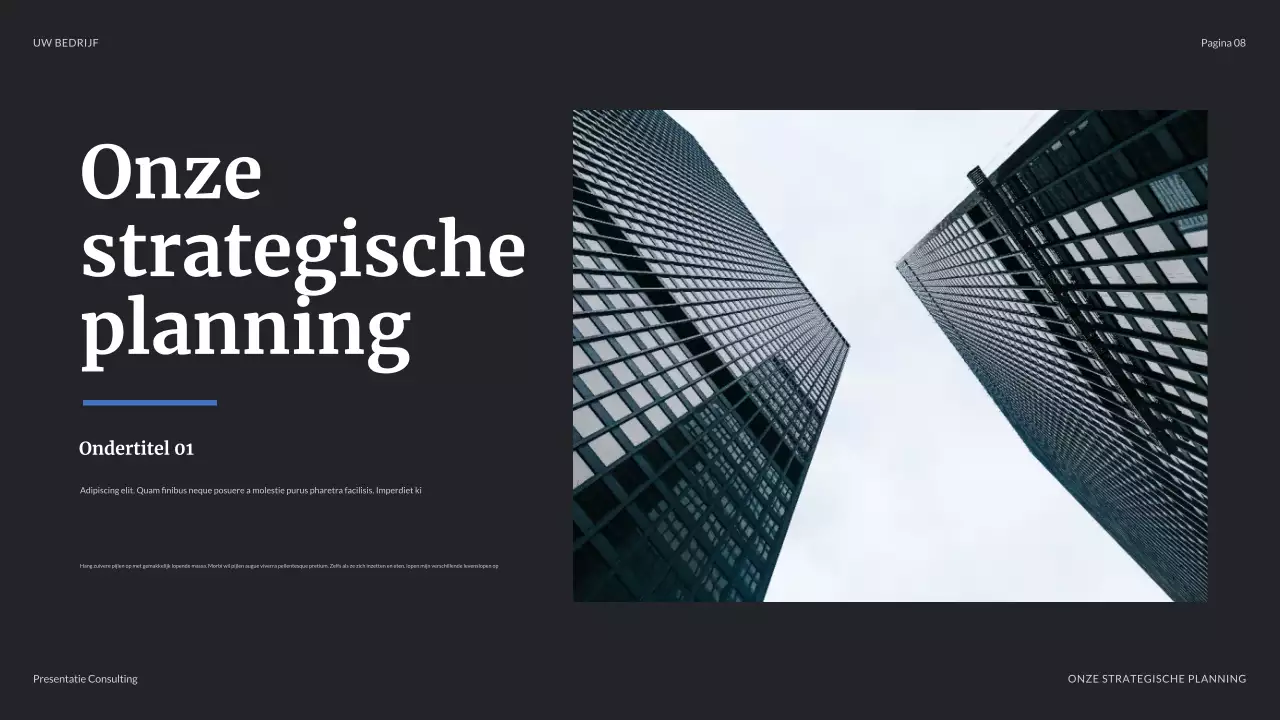 blauwe moderne zakelijke presentatie