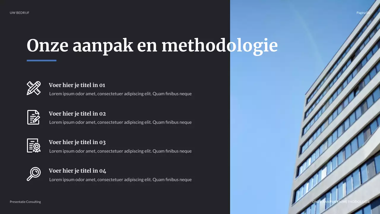 blauwe moderne zakelijke presentatie