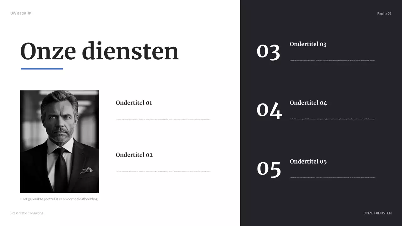 blauwe moderne zakelijke presentatie