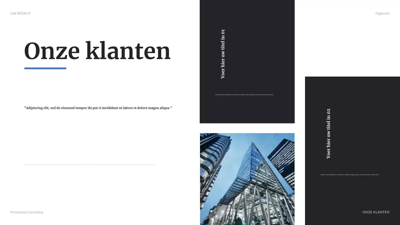 blauwe moderne zakelijke presentatie