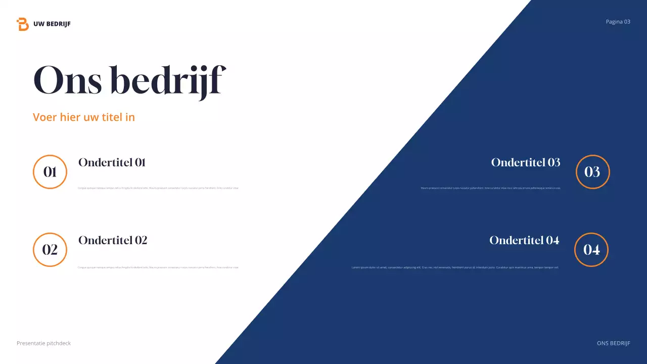 oranje moderne agentschap presentatie