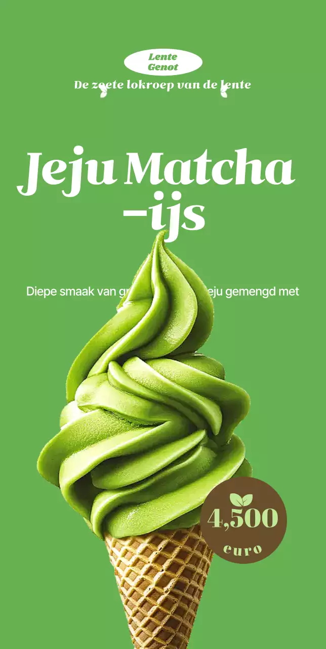Groene Simpele IJs Advertentie