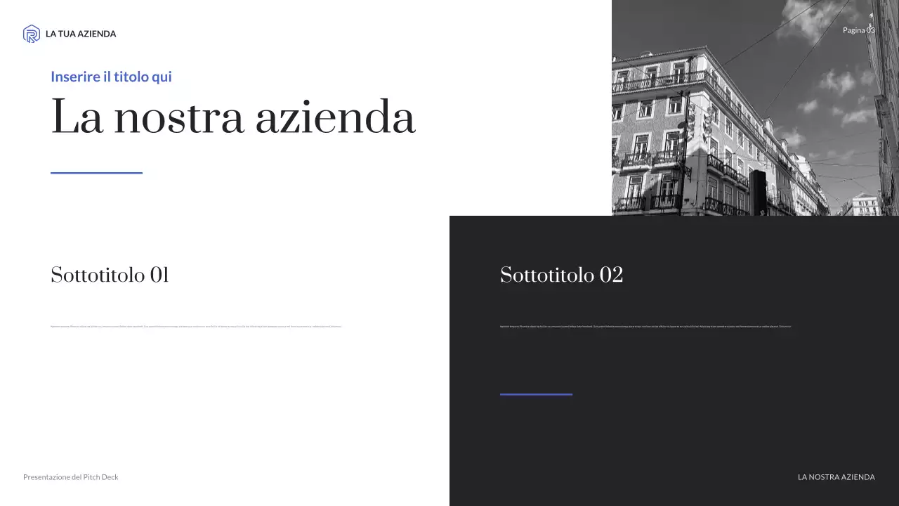 presentazione agenzia moderna blu